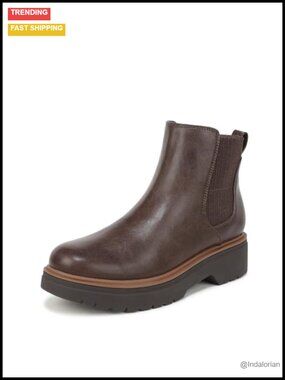 Chelsea Short Boots Platform Block Heel Pull Tab Ankle Booties